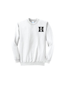 H LOGO ADULT Crew Neck Pullover Sweatshirt - Gildan or Comparable Brand